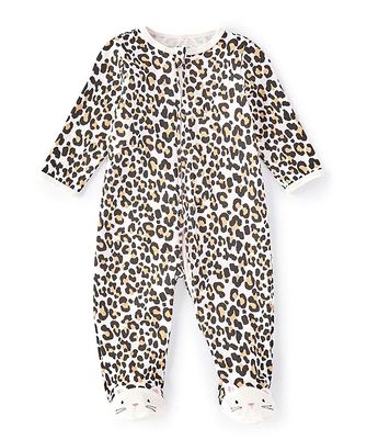 Little Me Baby Girls Preemie-9 Months Leopard Print Footie