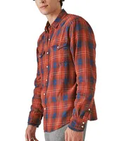 Lucky Brand Long Sleeve Mesa Plaid Western Woven Shirt