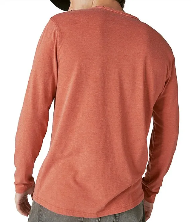 Lucky Brand Short Sleeve Button Notch Neck Venice Burnout T-Shirt, Dillard's