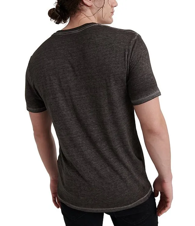 Dark Grey Burnout Crew Neck T-Shirt