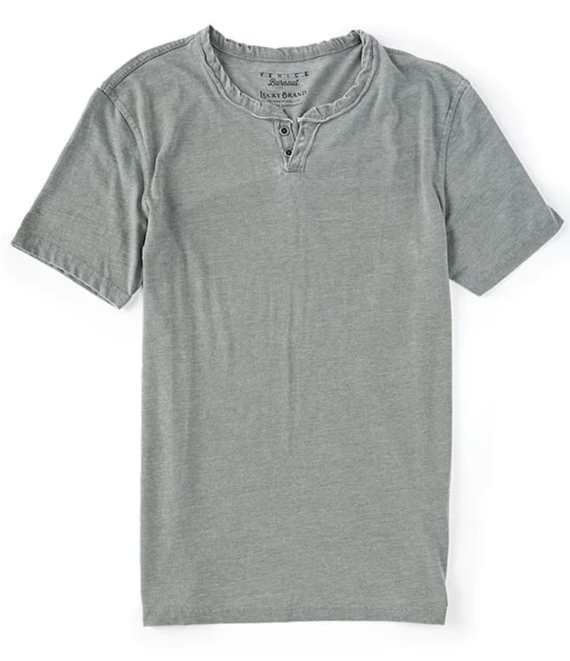 Lucky Brand Men's Venice Burnout Long Sleeve Notch Neck T-shirt