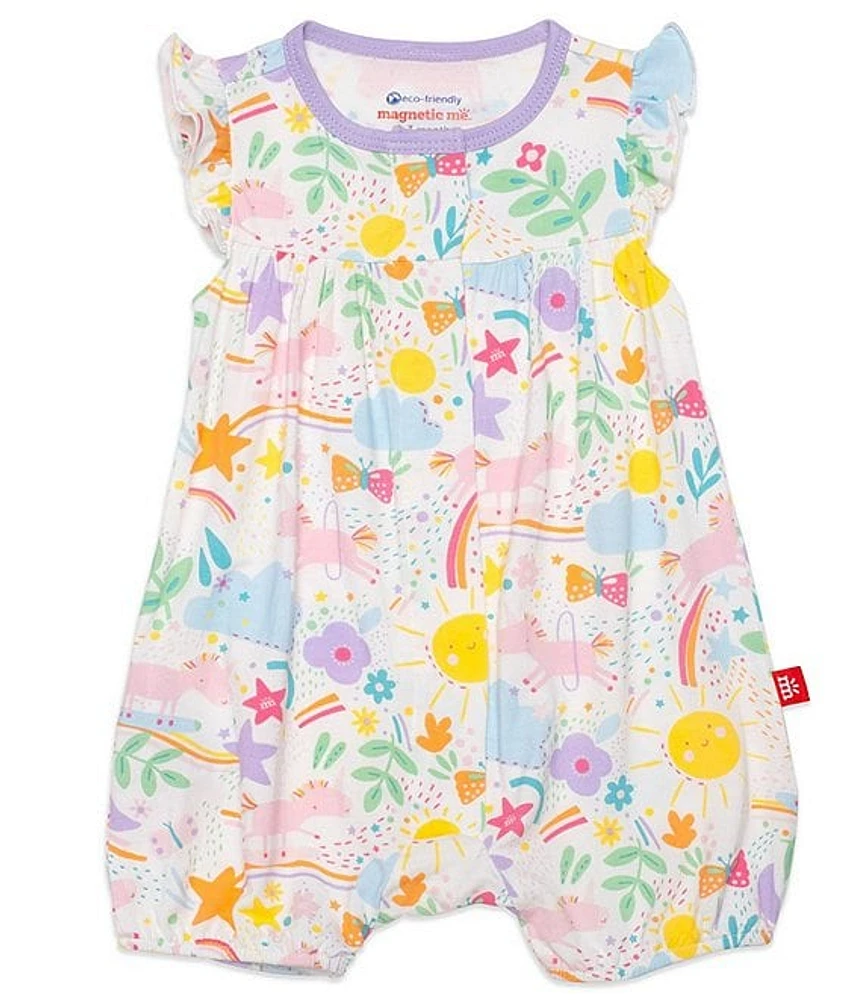 Magnetic Me Baby Girls 3-18 Months Flutter Sleeve Sunny Day Romper