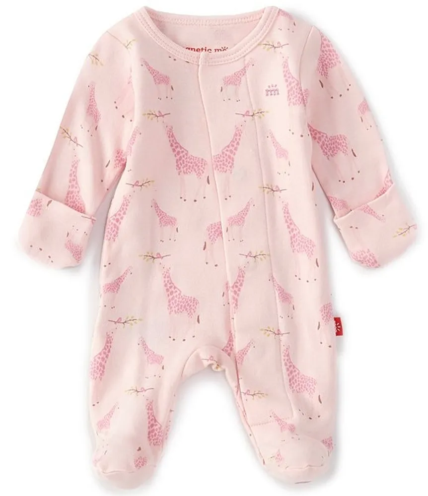 Magnetic Me Baby Girls Preemie-9 Months Long-Sleeve Jolie Giraffe Footed Coverall