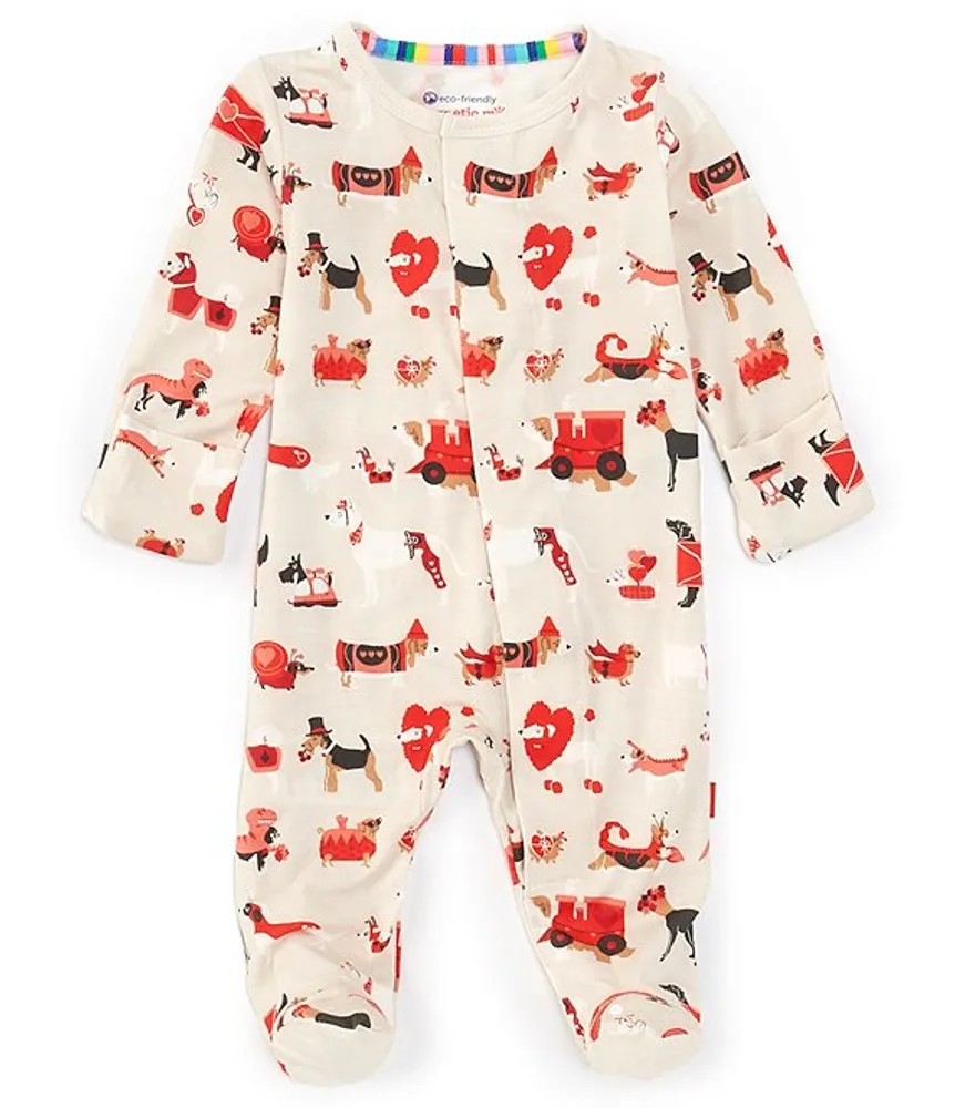 Magnetic Me Baby Newborn-9 Months Long Sleeve I Chews You Footed Coverall