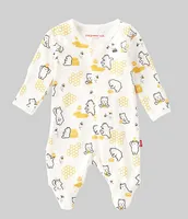 Magnetic Me Baby Preemie-9 Months Long Sleeve Honey Bee Footed Coverall