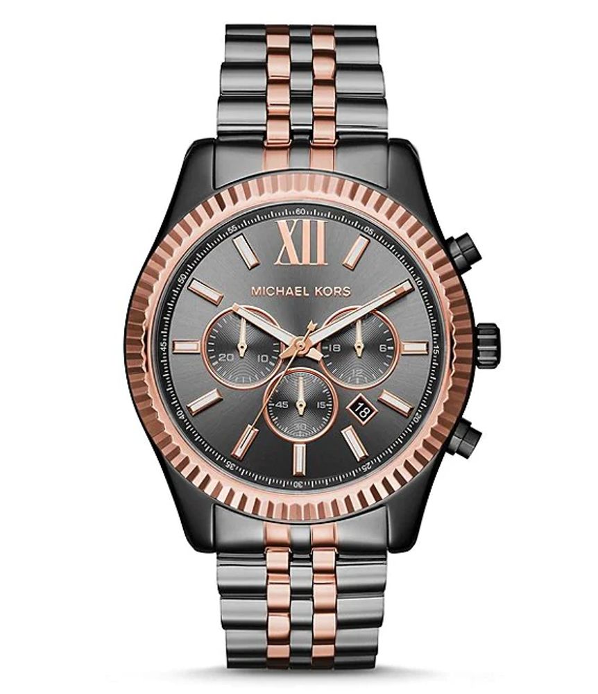 Michael Kors Lexington Chronograph Stainless Steel Bracelet Watch |  Alexandria Mall