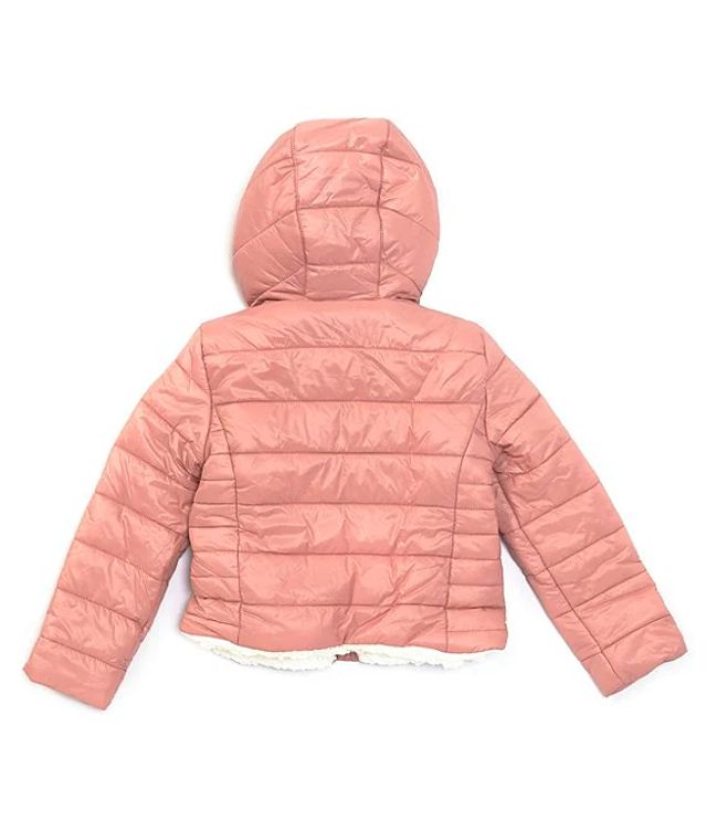 Michael Kors Little Girls 4-6X Plush-Lined Hooded Puffer Coat | Brazos Mall