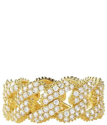 Michael Kors MK Statement Link Frozen Pav Curb Chain Band Ring