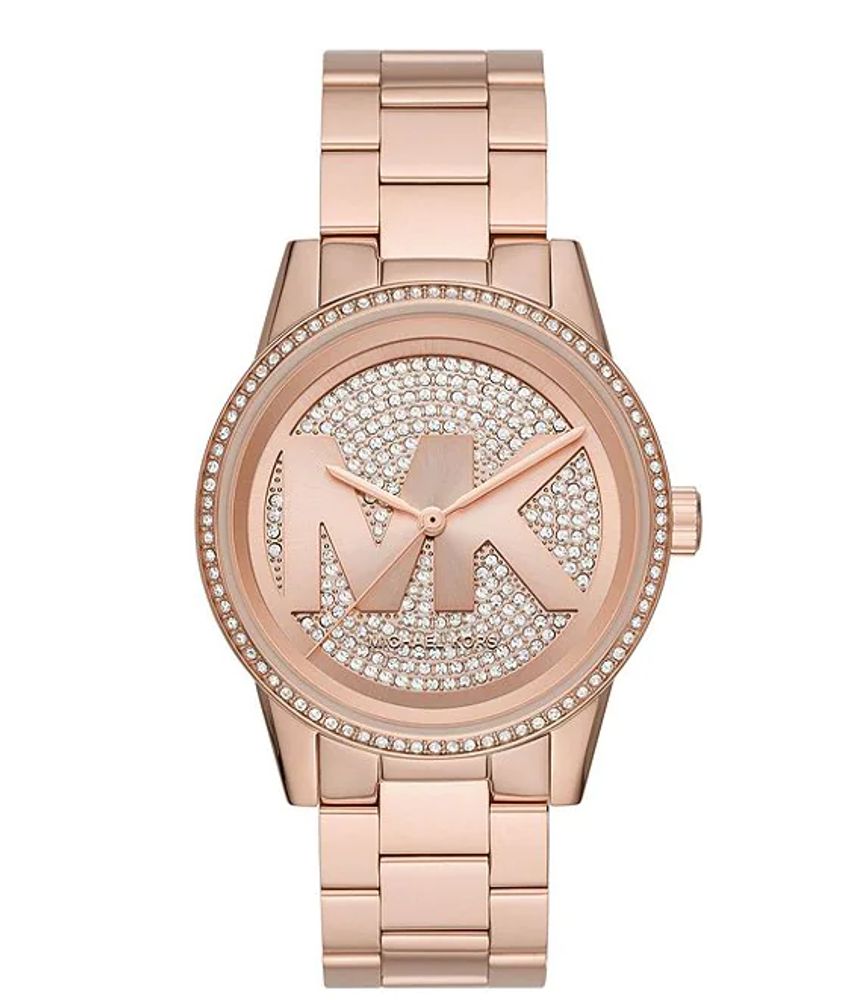 Michael Kors Ritz Three-Hand Rose Gold-Tone Stainless Steel Watch |  Alexandria Mall