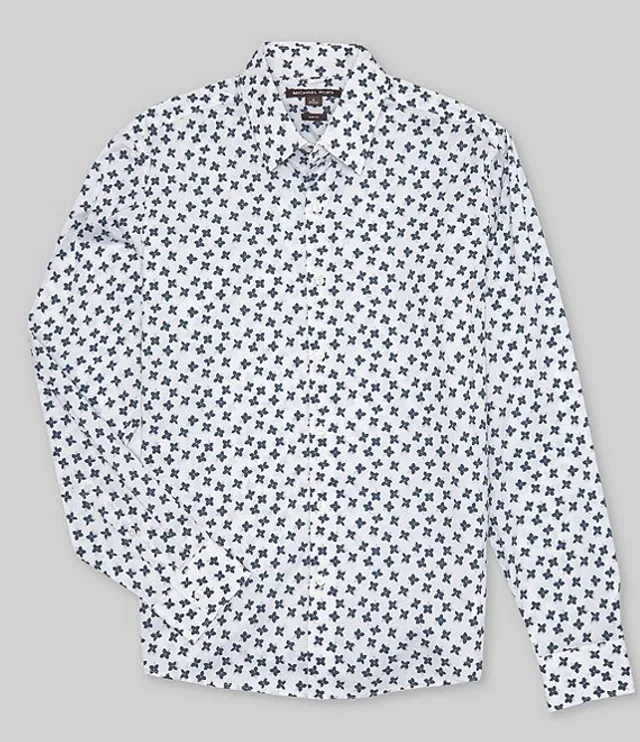 Michael Kors Slim-Fit Stretch Long Sleeve Woven Shirt