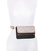Michael Kors Signature Tri-Logo Magnetic Snap Belt Bag