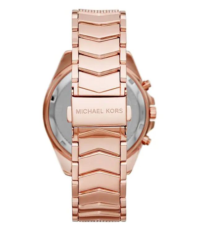 Michael Kors Whitney Rose Gold Glitz Chronograph Bracelet Watch |  Alexandria Mall
