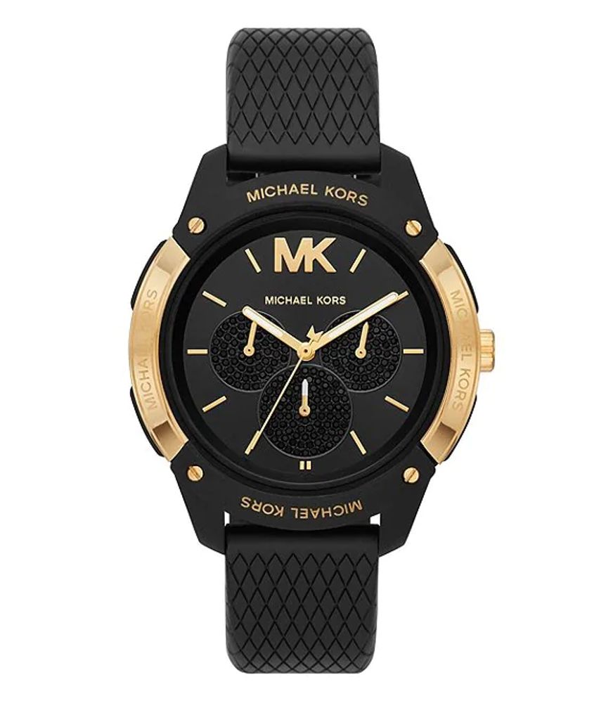 Michael Kors Women's Ryder Multifunction Black Silicone Watch | Alexandria  Mall