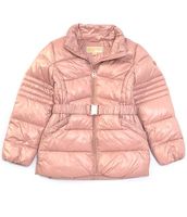 Michael Kors Big Girls 7-16 Belted Faux-Fur Trim Hooded Puffer Coat |  Alexandria Mall