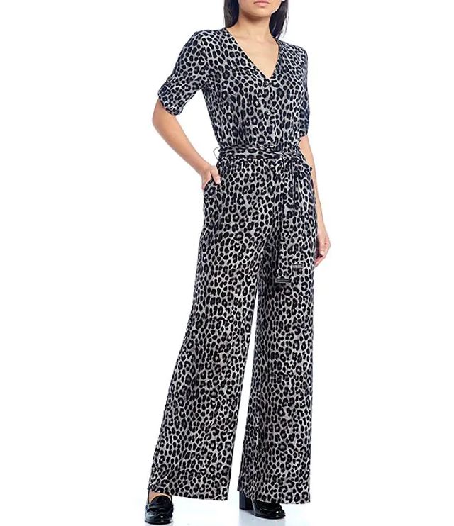 Michael Kors Graphic Animal Print Lux Matte Jersey Halter Neck Sleeveless  Jumpsuit | Alexandria Mall