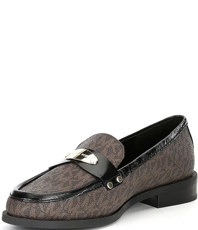 Michael Kors Buchanan Mid Leather Block Heel Loafers  Alexandria Mall