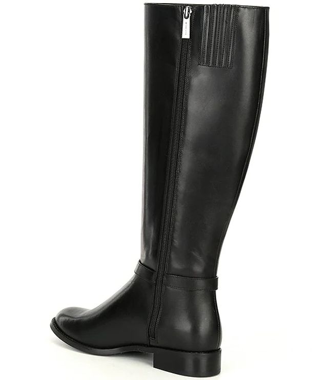 Michael Kors Finley Leather Tall Block Heel Boots | Brazos Mall