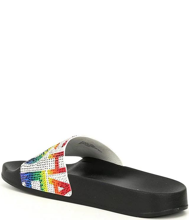 Michael Kors Gilmore Rainbow Embellished Slides | Pueblo Mall