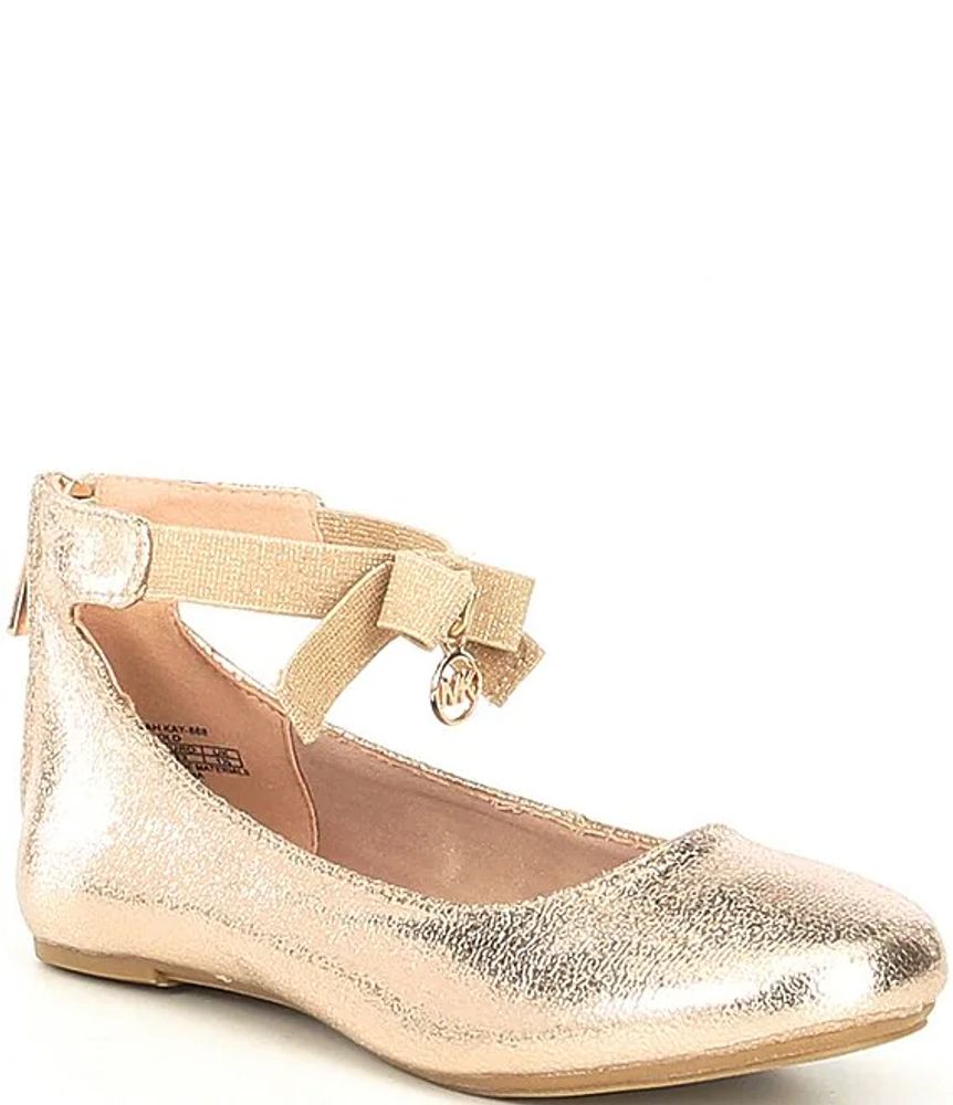 Michael Kors Girls' Kenyah Kay Signature Logo Charm Ballet Flats (Youth) |  Alexandria Mall