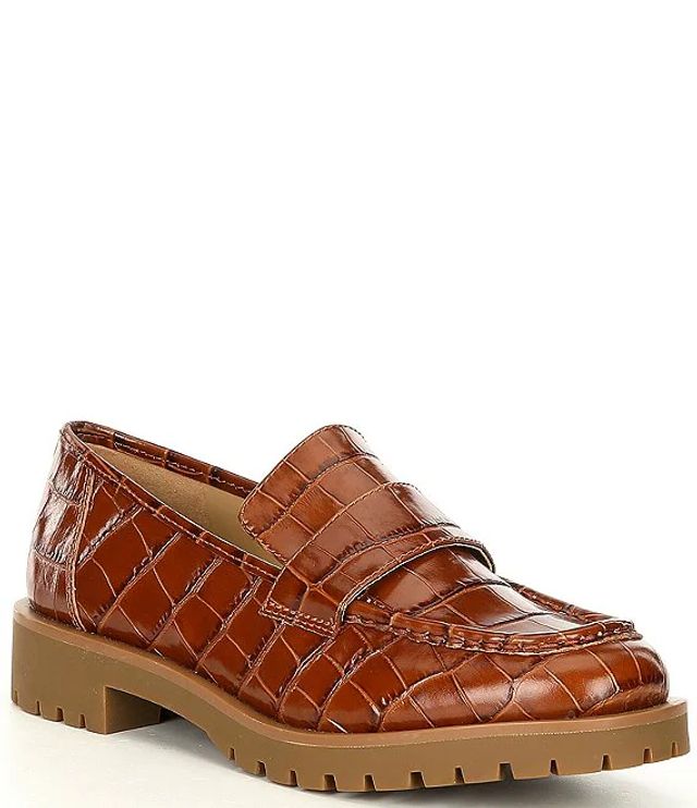 Michael Kors Buchanan Mid Leather Block Heel Loafers | Alexandria Mall