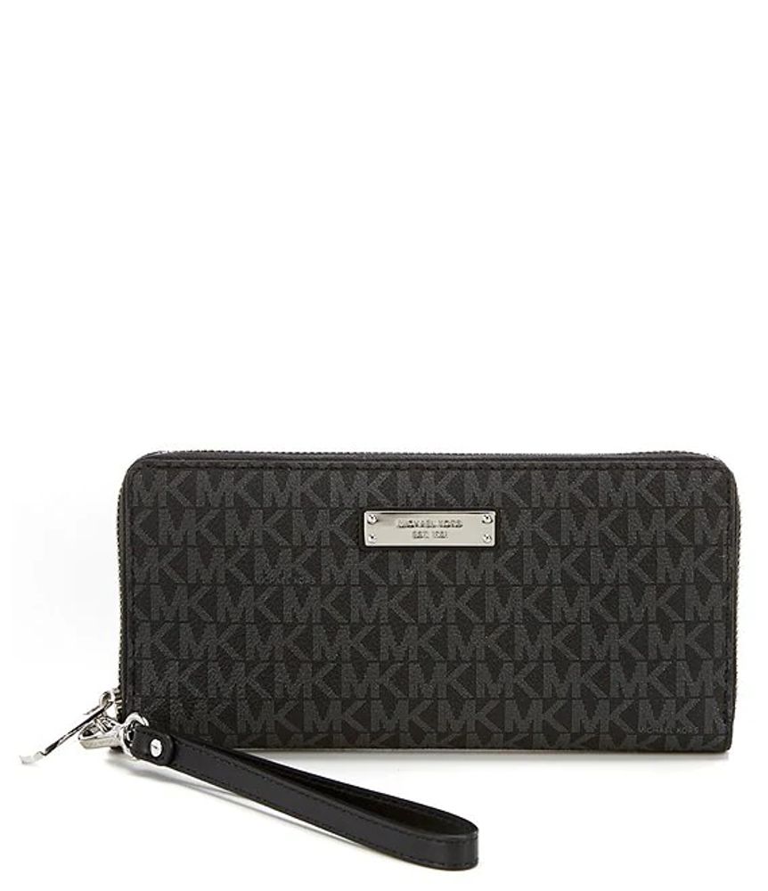 Michael Kors Jet Set Signature Continental Travel Twill Wallet | Alexandria  Mall