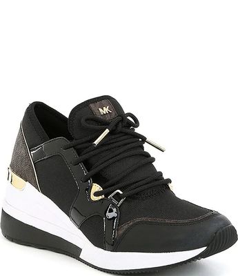 Michael Kors Logo Lace-Up Wedge Trainers | Green Tree Mall