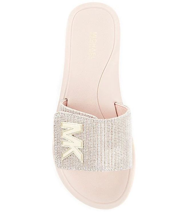 Michael Kors MK Glitter Fabric Slides | Alexandria Mall