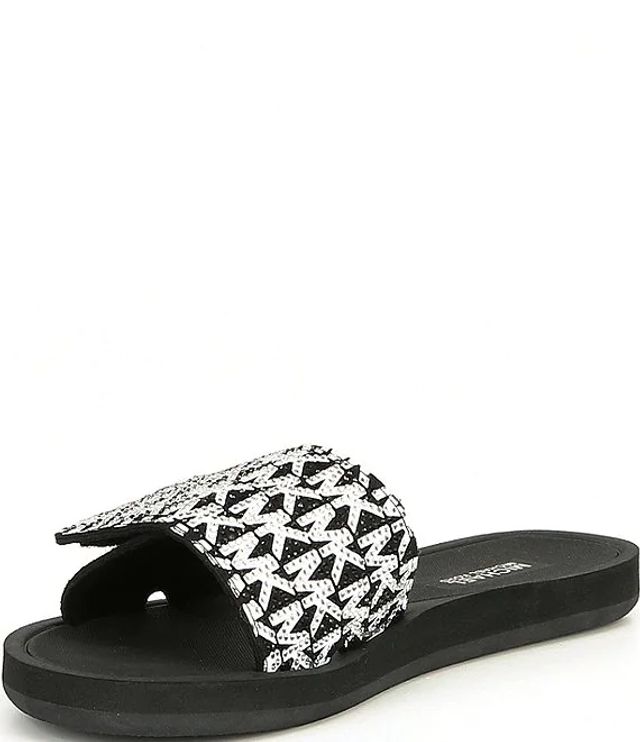 Michael Kors Mk Slide Logo Sandals | Brazos Mall