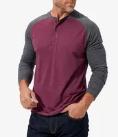 Mizzen+Main Color Block EasyKnit Long-Sleeve Henley