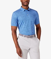 Mizzen+Main Performance Stretch Versa Printed Short Sleeve Polo Shirt