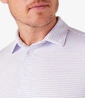 Mizzen+Main Trim Fit Stripe Performance Stretch Short Sleeve Polo Shirt