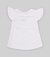 Mud Pie Baby Girls 12-18 Months Flutter-Sleeve 1st Birthday T-Shirt