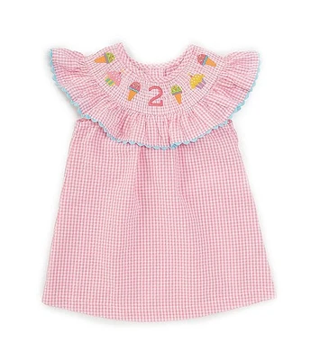 Mud Pie Little Girls 2T Short-Sleeve 2nd Birthday Dress