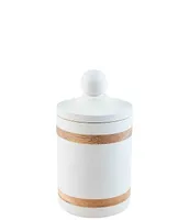 Mud Pie White House Wood Strap Canister