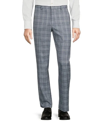 Murano Alex Slim-Fit Glen Plaid Flat Front Dress Pants