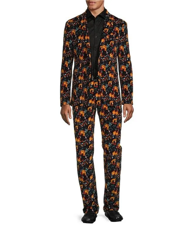 Murano Tigers of Tokyo Collection Alex Slim Fit Plaid Suit Separates  Pleated Dress Pants