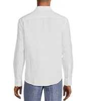 Murano Baird McNutt Linen Johnny Collar Textured Popover Shirt