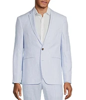 Murano Baird McNutt Linen Slim Fit Stripe Blazer