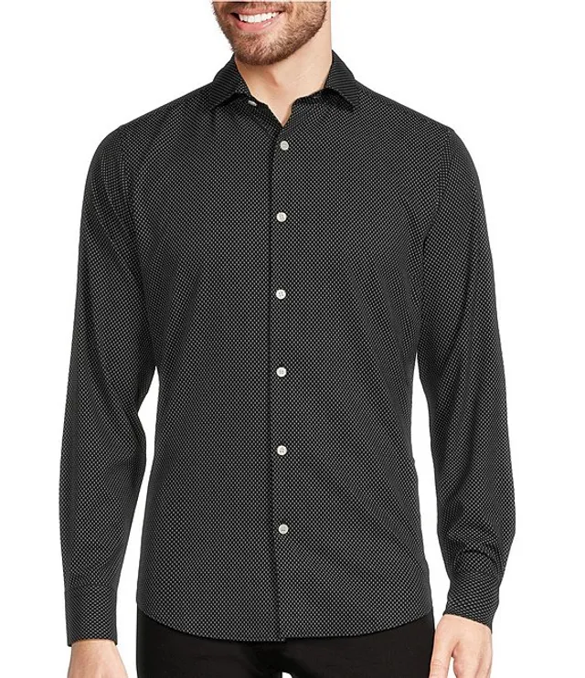 Alfani Men's Round Geometric Print Long-Sleeve Button-Up Shirt, Created for  Macy's