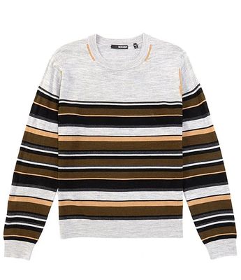 Horizontal Stripe Long-Sleeve Sweater