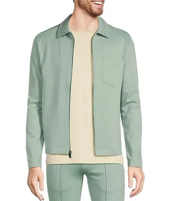 Murano Liquid Luxury Slim Fit Full Zip Shirt Jacket