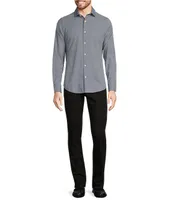 Murano Performance Stretch Slim Fit Circle Print Long Sleeve Woven Shirt