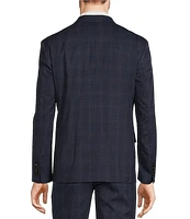 Murano Slim-Fit Double Breasted Glen Plaid Blazer