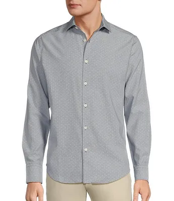 Murano Slim Fit Heart Dobby Long Sleeve Woven Shirt