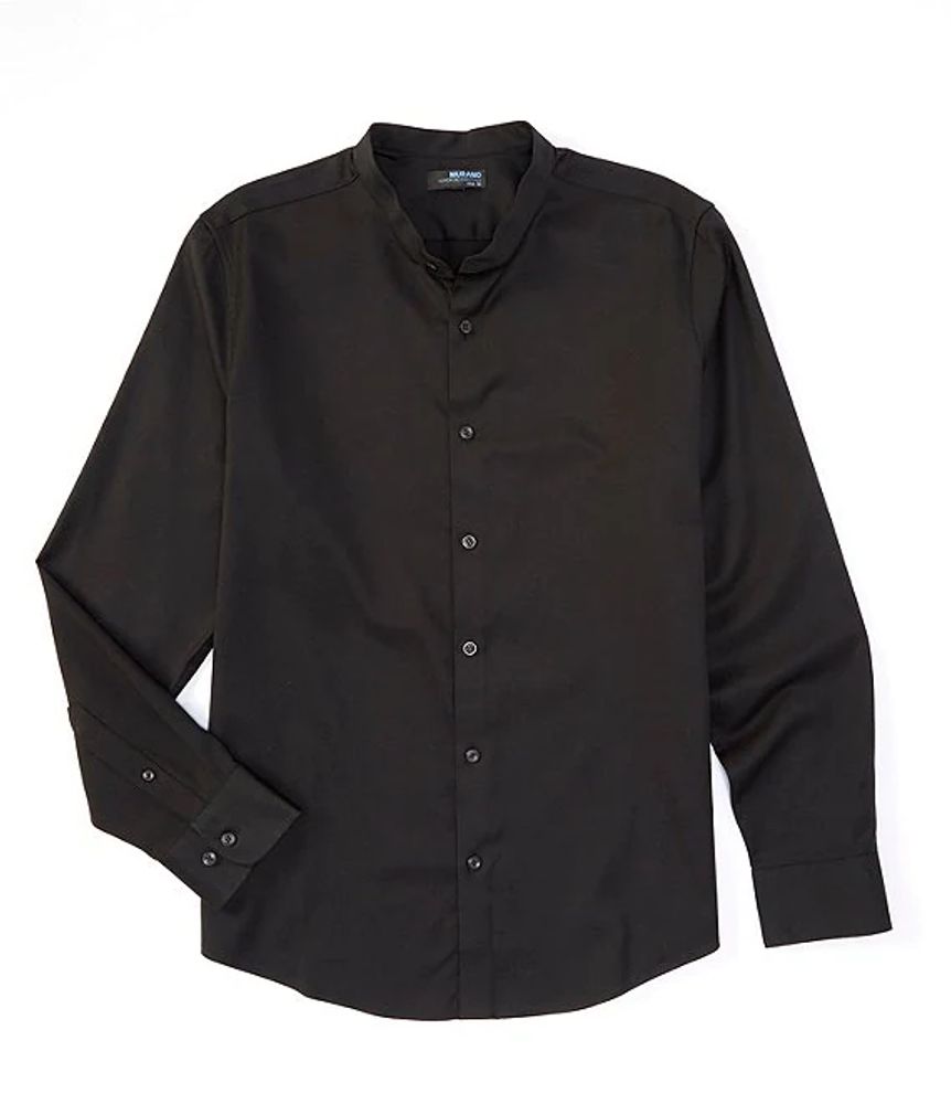 Murano Wardrobe Essentials Slim-Fit Textured Long-Sleeve Woven Shirt