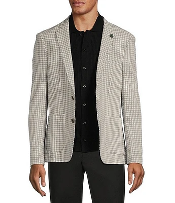 Murano Verdant Vibes Collection Slim-Fit Geo Floral Knit Blazer