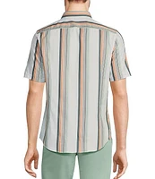 Murano Verdant Vibes Collection Slim Fit Stripe Short Sleeve Woven Shirt