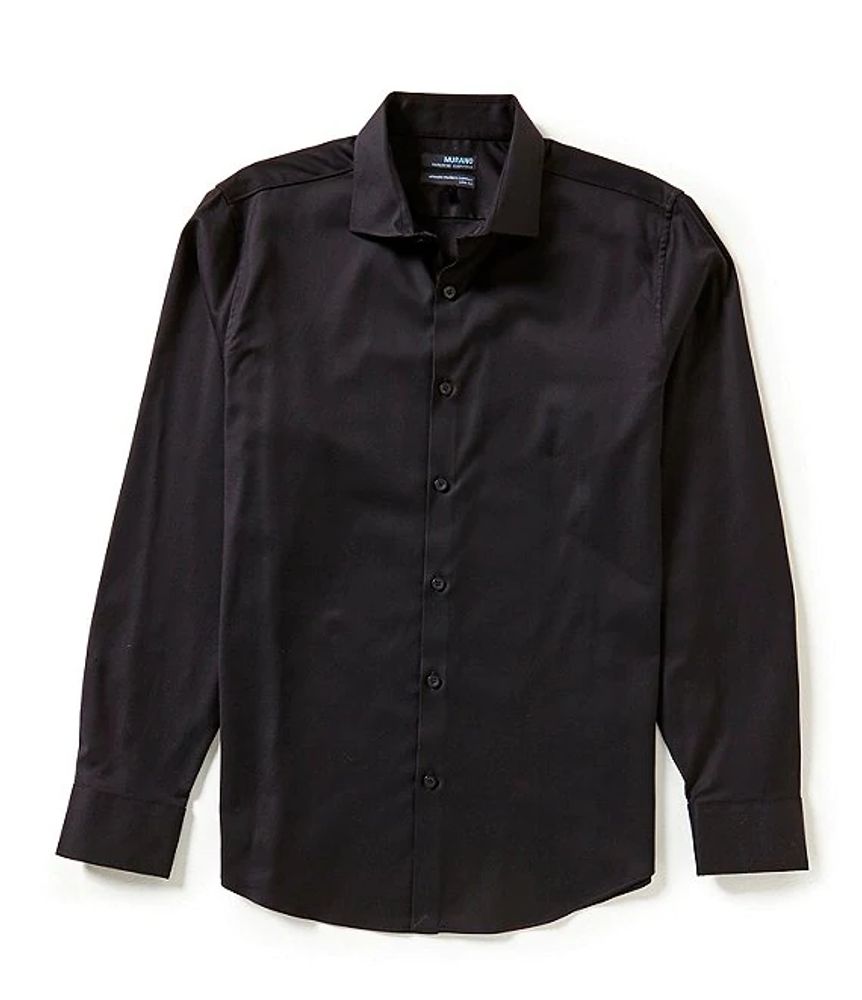 Murano Wardrobe Essentials Slim-Fit Textured Spread-Collar Woven Sportshirt