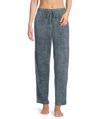 N By Natori Unwind Feathered-Chenille Coordinating Lounge Pants
