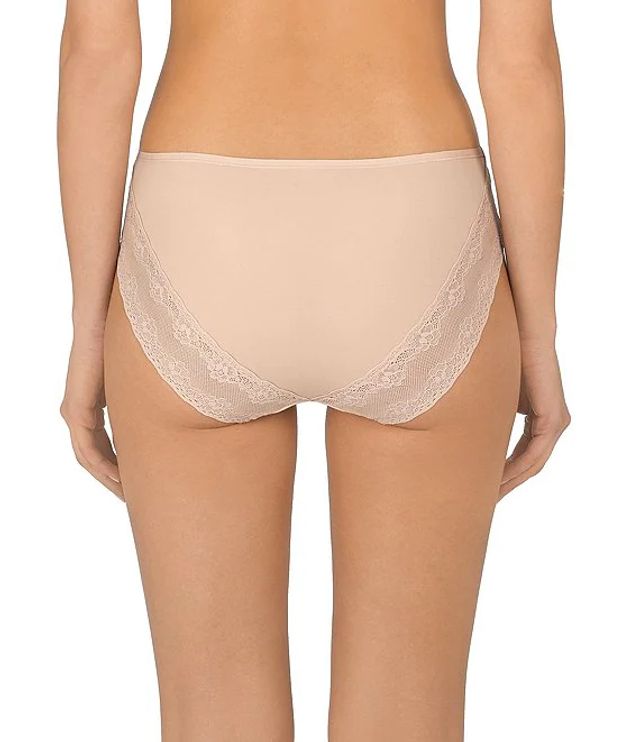 Bliss Lace-Trim Cotton Brief Underwear 156058